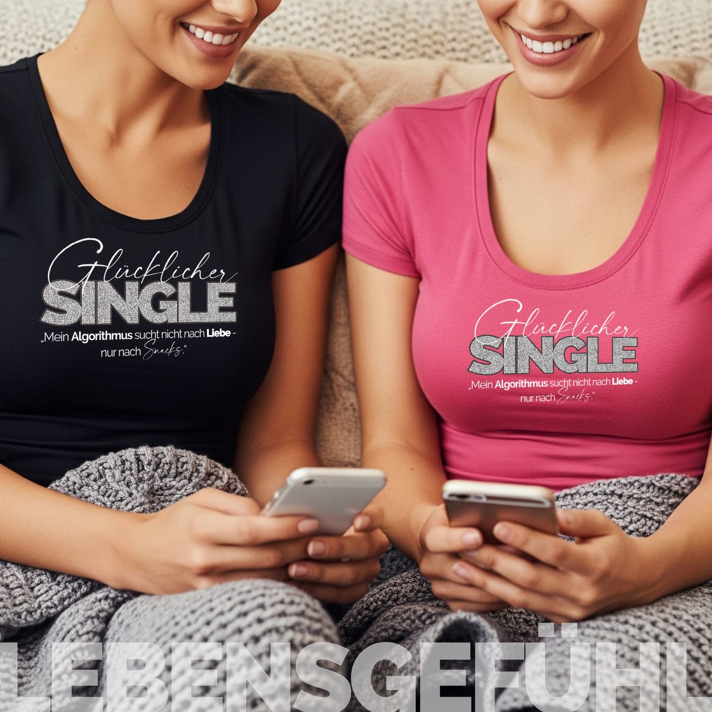 „Mein Algorithmus sucht nicht nach Liebe - nur nach Snacks.“  - T-Shirt alle-KAPUTT