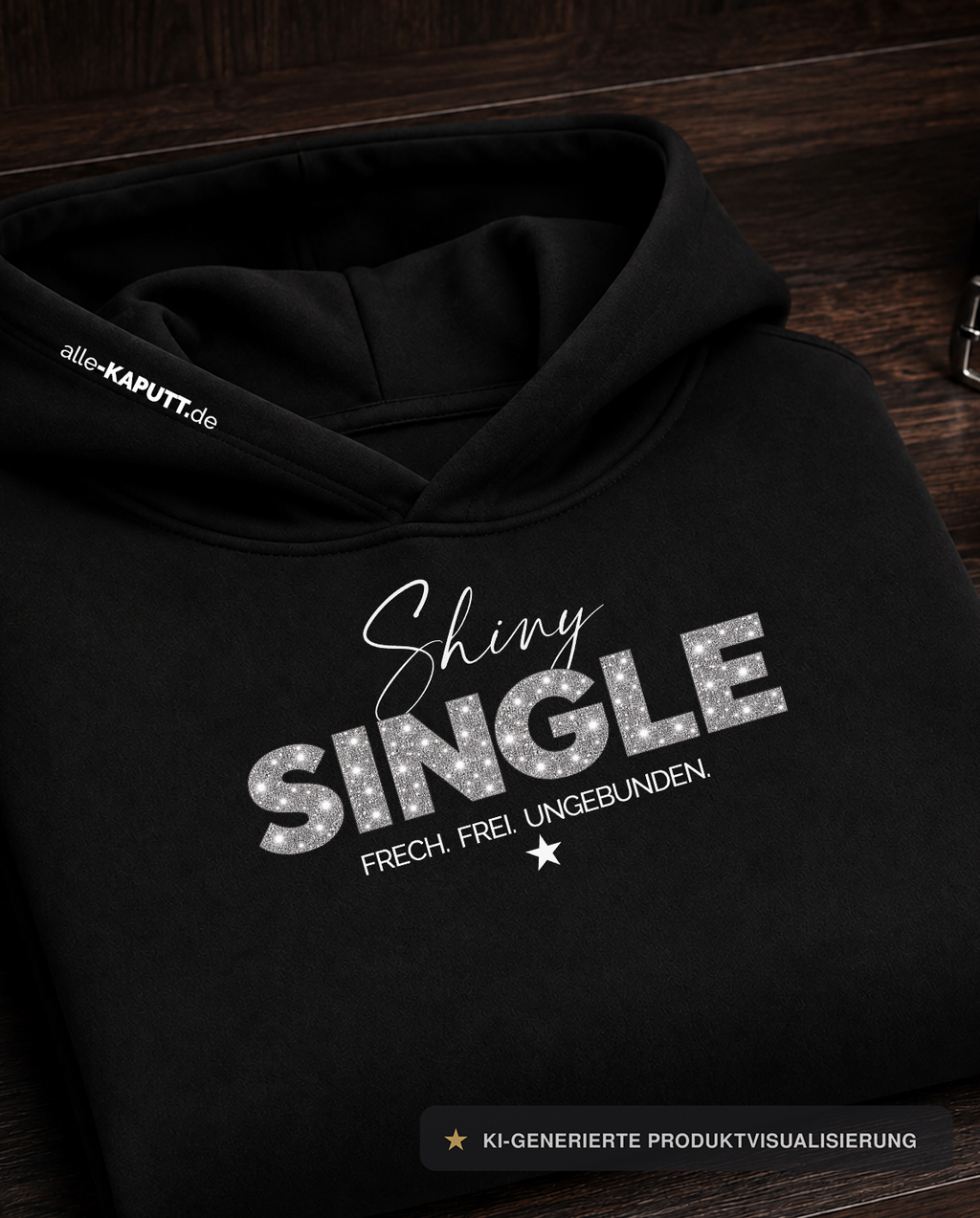 ★★★ SHINY SINGLE HOODIE ★ FRECH. FREI. UNGEBUNDEN.