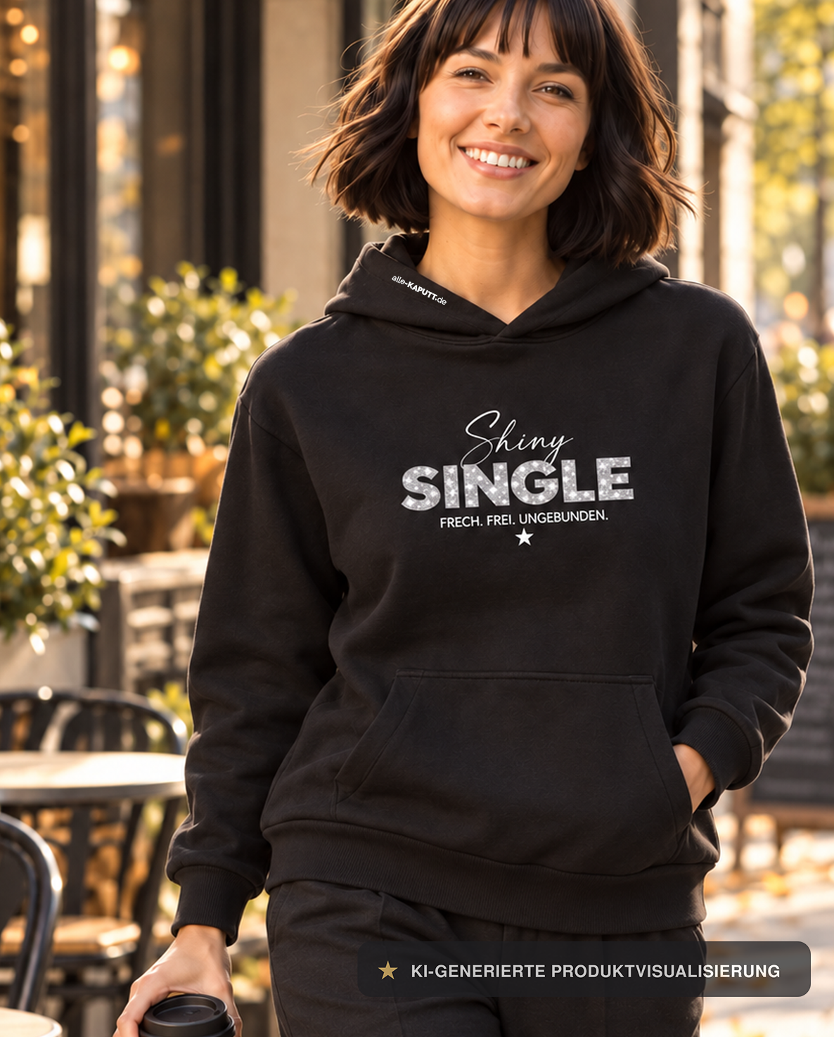 ★★★ SHINY SINGLE HOODIE ★ FRECH. FREI. UNGEBUNDEN.