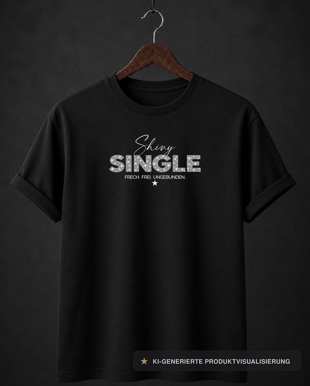 ★★★ SHINY SINGLE SHIRT ★ FRECH. FREI. UNGEBUNDEN.
