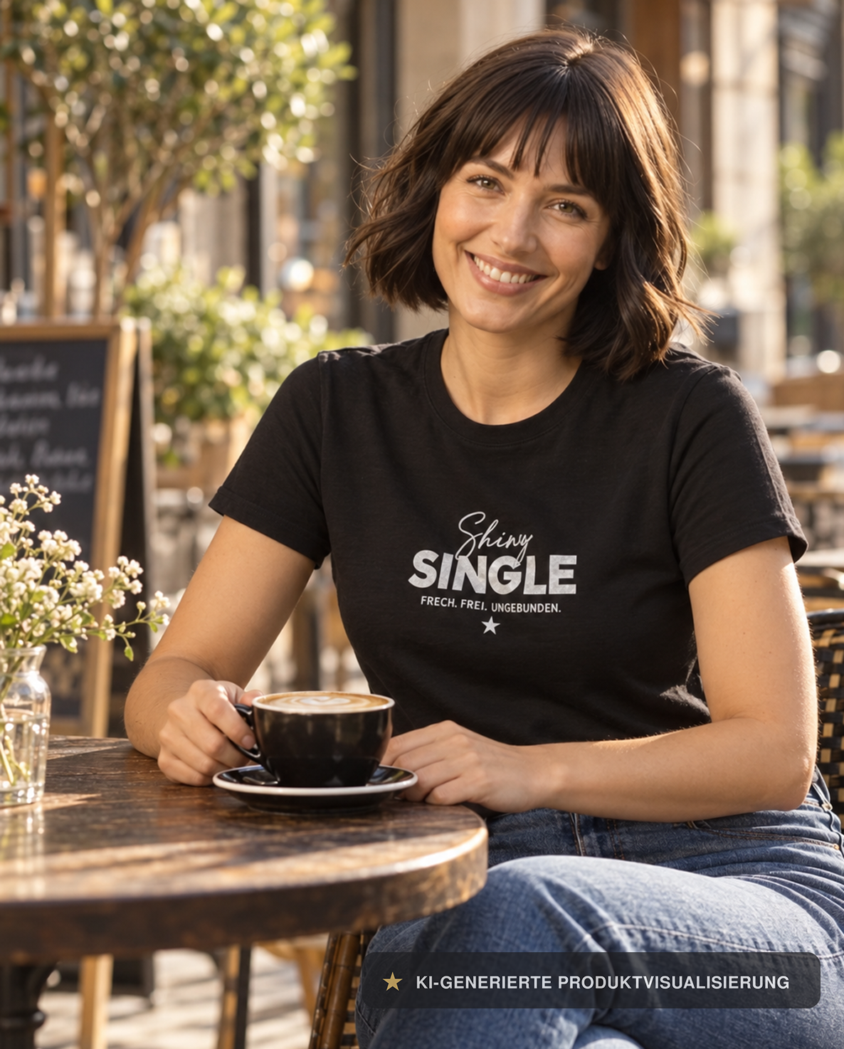 ★★★ SHINY SINGLE SHIRT ★ FRECH. FREI. UNGEBUNDEN.