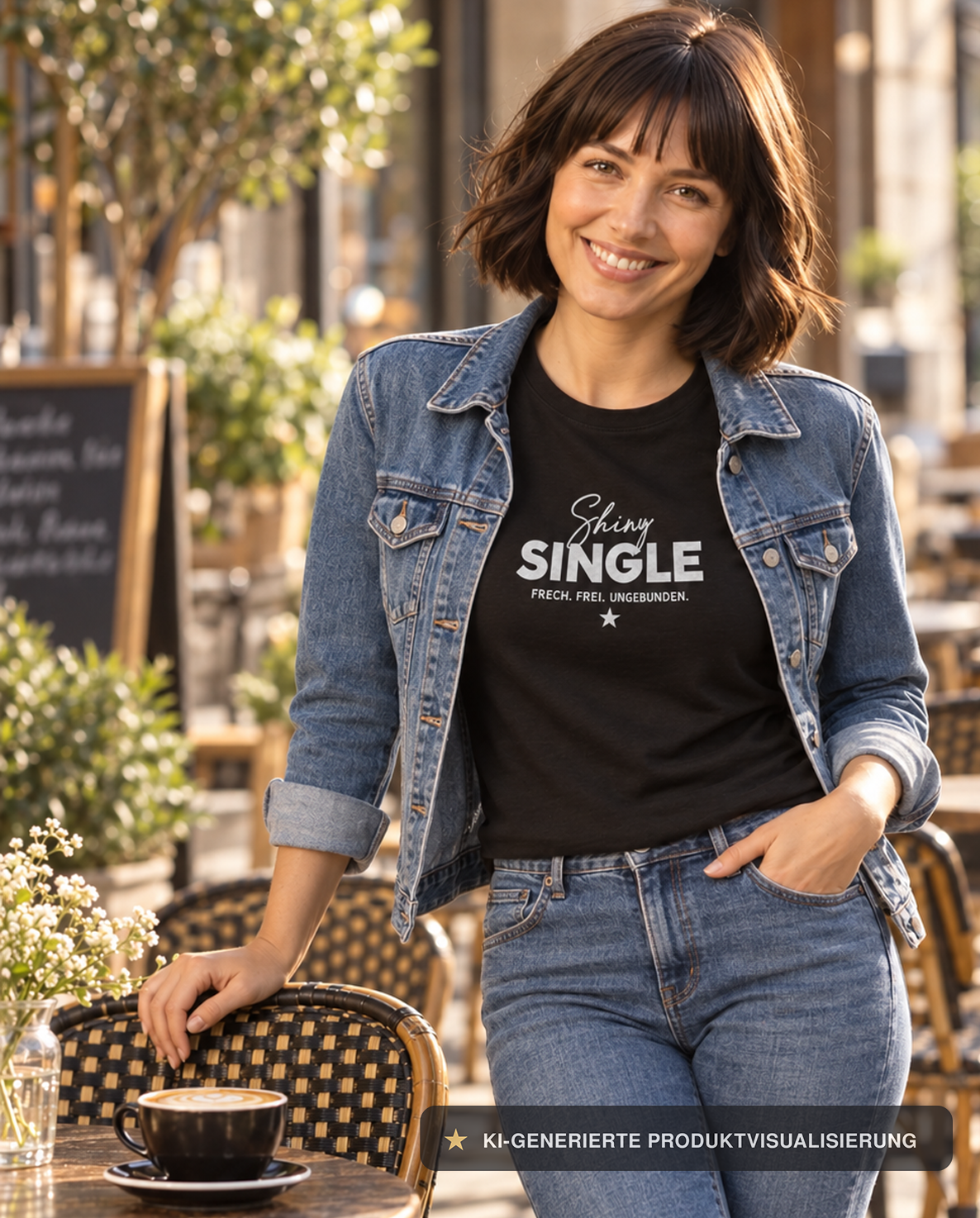 ★★★ SHINY SINGLE SHIRT ★ FRECH. FREI. UNGEBUNDEN.