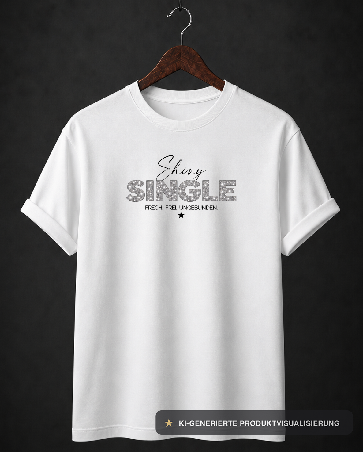 ★★★ SHINY SINGLE SHIRT ★ FRECH. FREI. UNGEBUNDEN.