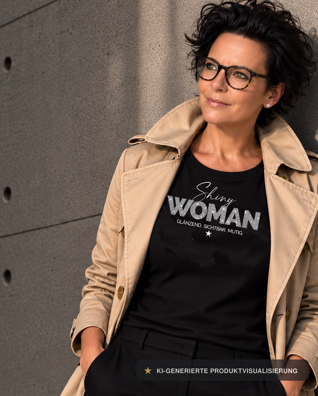 ★★★ SHINY WOMAN SHIRT ★ GLÄNZEND. SICHTBAR. MUTIG.