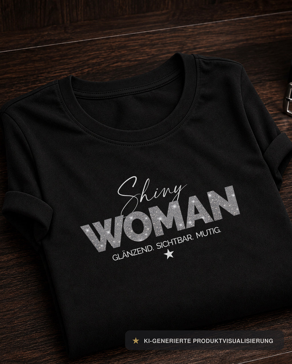 ★★★ SHINY WOMAN SHIRT ★ GLÄNZEND. SICHTBAR. MUTIG.