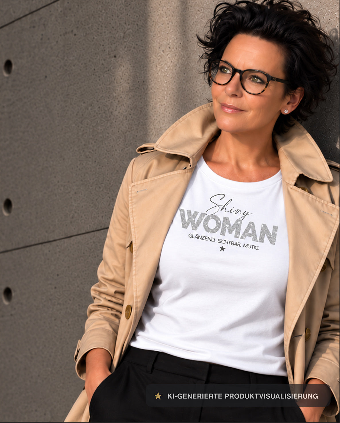★★★ SHINY WOMAN SHIRT ★ GLÄNZEND. SICHTBAR. MUTIG.