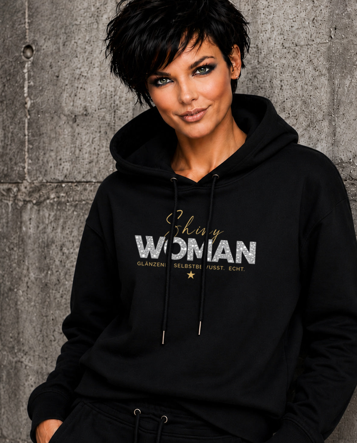 ★  SHINY WOMAN. HOODIE – ECHT. STARK. UNZENSIERT.