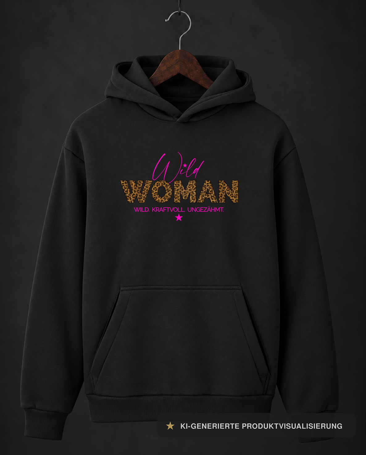 ★★★ WILD WOMAN HOODIE ★ WILD. KRAFTVOLL. UNGEZÄHMT.